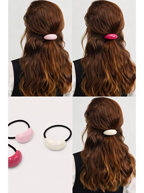 New Obsessions Akrilik Lastikli Toka 3'Lü Paket - S000509004-23173