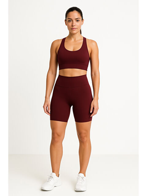 Hnx Yüksek Bel Toparlayıcı Kadın Spor Kısa Tayt - S000373096-19951