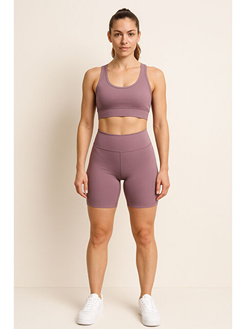 Hnx Yüksek Bel Toparlayıcı Kadın Spor Kısa Tayt - S000373096-20038