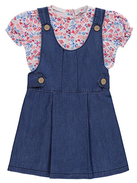 Zeyneva Timo Kız Salopetli Takım - Mavi - S000531112-17234