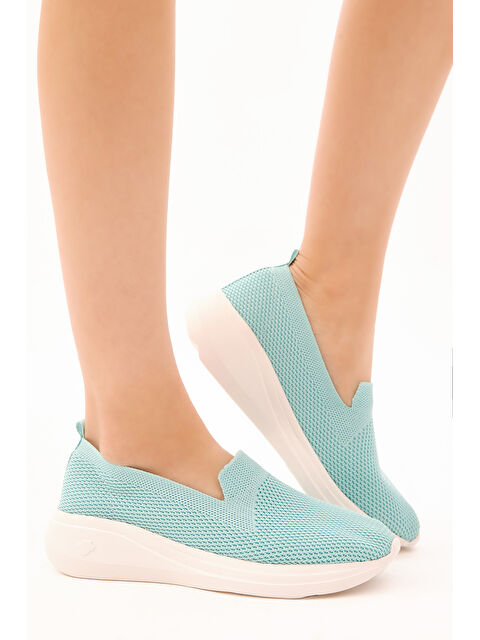 TONNY BLACK Kadın Turkuaz Rahat Kalıp Triko Sneaker - S000499887-20055