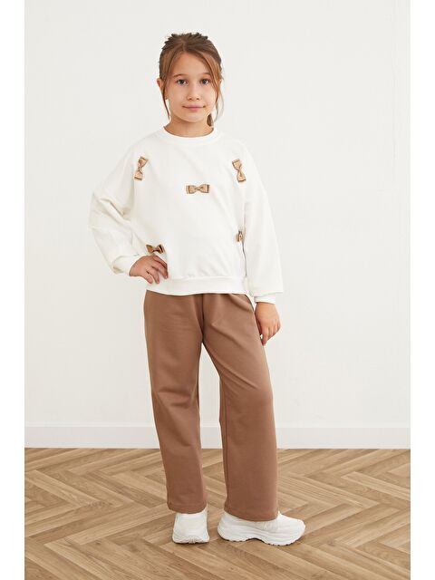 Fullamoda Kurdele Detaylı Beli Lastikli Kız Çocuk Takım - S000434719-19413