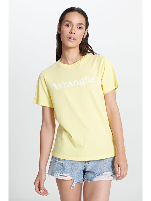 Wrangler Regular Fit Normal Kesim Kısa Kollu Bisiklet Yaka %100 Pamuk Logolu Tshirt - S000470711-20072