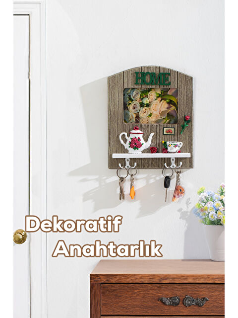 Porsima 2070 Duvara Montajlı Dekoratif Anahtarlık - Duvar Askılı Anahtar Düzenleyici - S000399506-29705