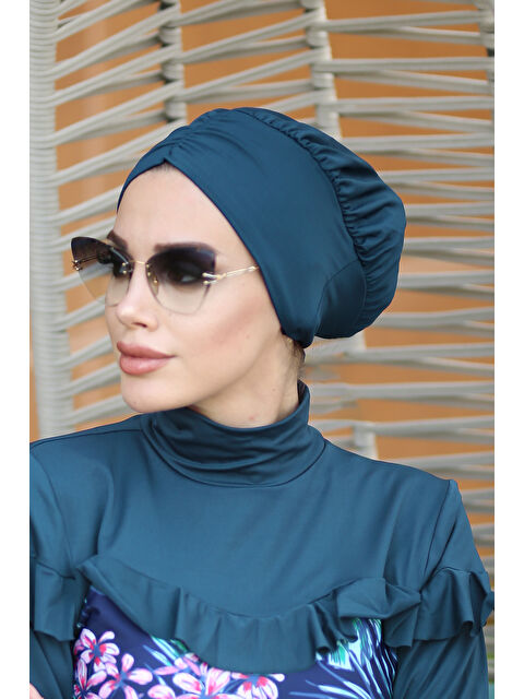 Remsa Mayo Büzgülü Deniz Havuz Bone R-1001 Petrol01 - S000373098-20017