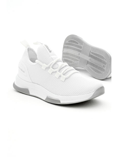 TONNY BLACK Unisex Beyaz Nefes Alabilen Kumaş Poli Taban Bağcıklı Spor Ayakkabı - S000158344-21165