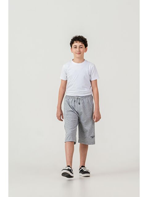 Mışıl Kids Boston Nyc Baskılı Yanları Şeritli Erkek Çocuk Şort - S000513686-20600