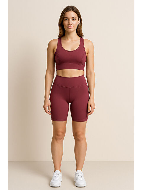 Hnx Yüksek Bel Toparlayıcı Kadın Spor Kısa Tayt - S000373096-20036