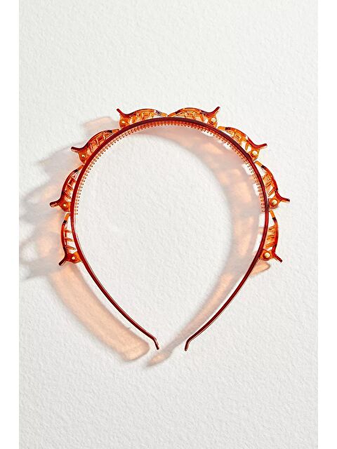 New Obsessions 2 Adet Kahverengi Saç Bükücü Ve Geçmeli Taç - S000509007-19413