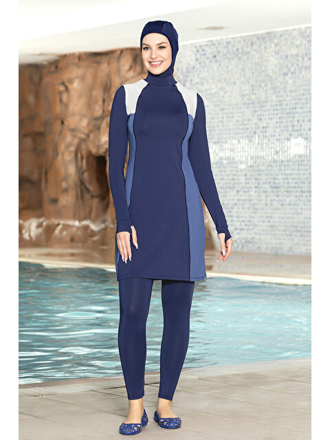 Remsa Elastanlı Tam Kapalı Tesettür Mayo 1267 02 Lacivert - S000375826-21164