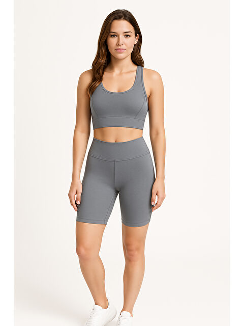 Hnx Yüksek Bel Toparlayıcı Kadın Spor Kısa Tayt - S000373096-17437