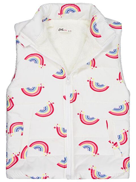 Civil Girls Rainbow Baskılı 6-9 Yaş Yelek - S000480280-19965