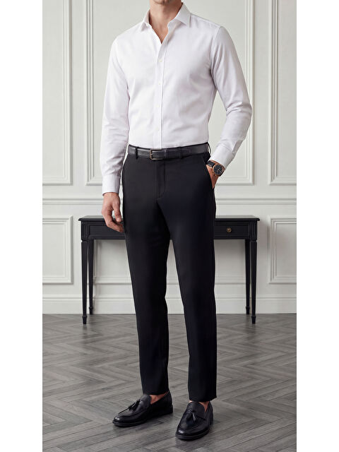 Etikmen Spor Klasik Siyah Kolay Ütülenebilir Easy Iron Erkek Pantolon - S000495261-19351