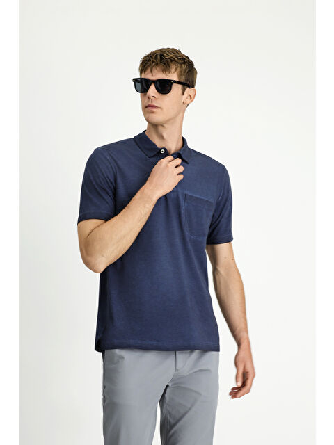 Kiğılı Regular Fit Pamuk Cepli Polo Yaka Tişört