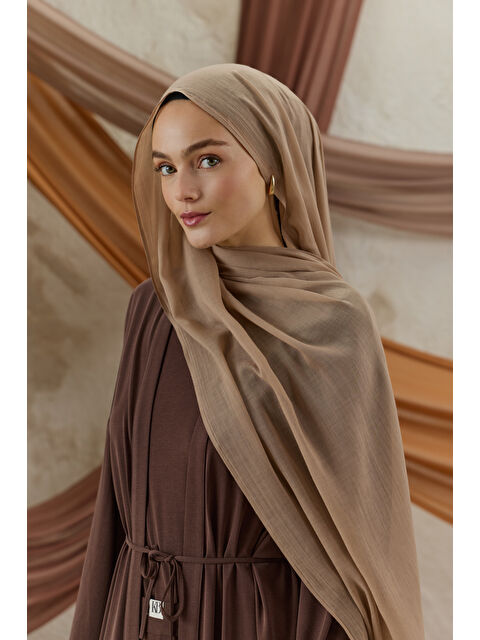 QEF Soft Line Pamuk Şal Vizon - S000513676-26429