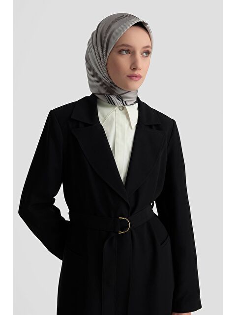 ARMİNE Kemerli Ceket 25K5103 Siyah - S000508443-19351