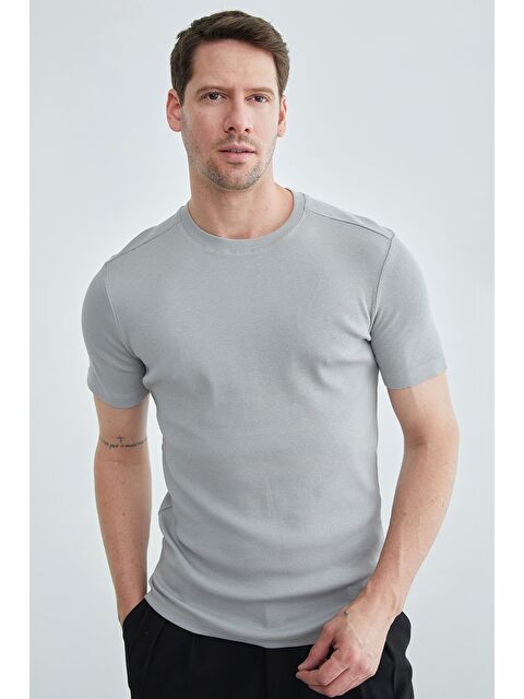 Fullamoda Basic Fitilli Bisiklet Yaka Tişört - S000513941-20600