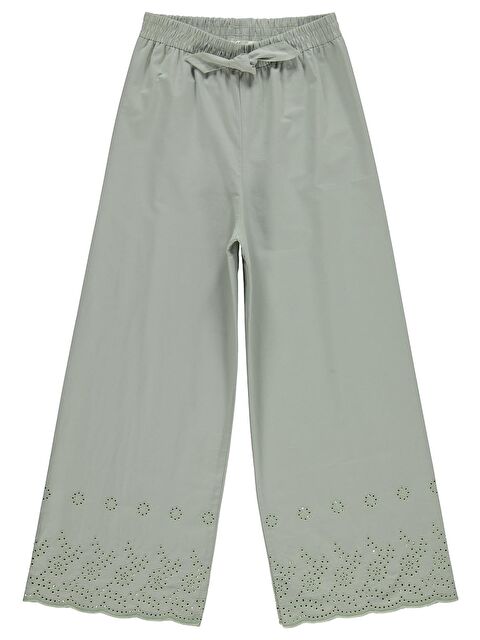 Civil Girls Beli Kemerli 10-13 Yaş Pantolon - Yeşil