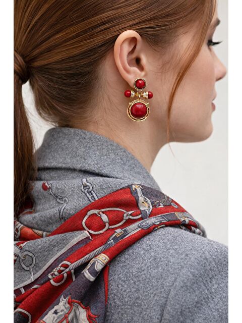 New Obsessions Antik Sarı Vintage Küpe - S000492905-20045