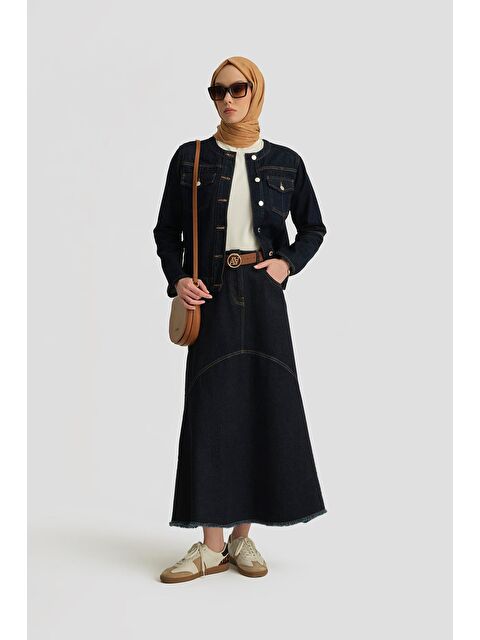 ARMİNE Denim Etek 25Yd9139 Koyu Lacivert - S000368284-21164