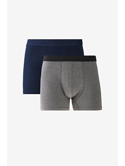 Altınyıldız Classics Erkek Lacivert-Antrasit Premium Pamuklu 2'li Paket Esnek Boxer - S000410731-37346