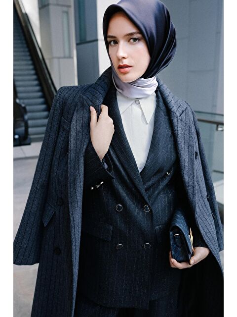 ARMİNE Yün Karışımlı Blazer Kaban 24K7604 Antrasit - S000353876-33408