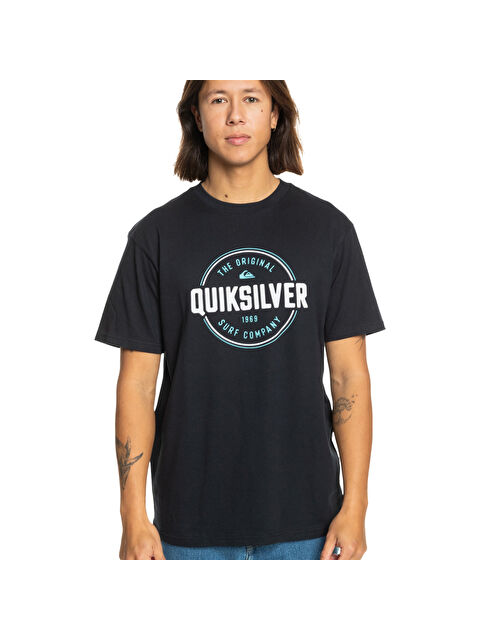 Quiksilver Circle Up Erkek Mavi Tişört - S000489090-21164