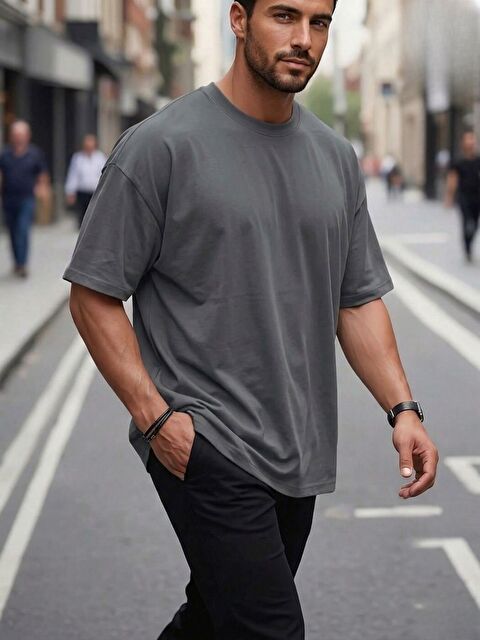 Trendseninle %100 saf pamuk Füme Unisex Tişört