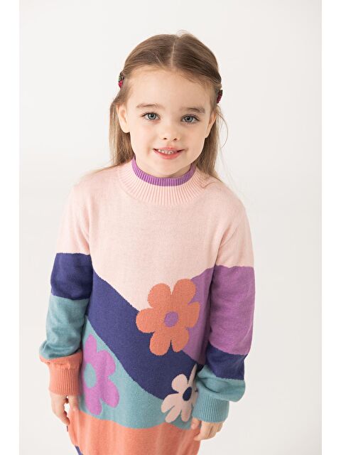 Boboli Kız Çiçek Desenli Çocuk Elbise - S000461725-23173