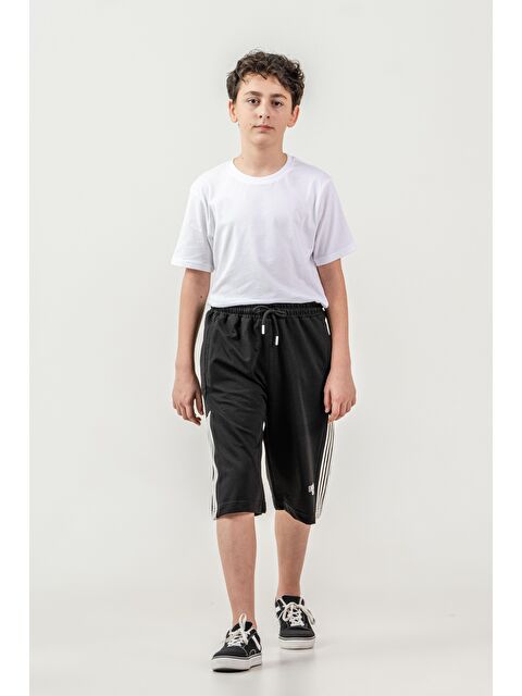 Mışıl Kids Boston Nyc Baskılı Yanları Şeritli Erkek Çocuk Şort - S000513686-19351