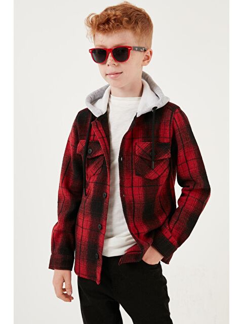 Lela Kapüşonlu Çift Cepli Ekoseli Kışlık Oduncu Gömlek CF24W81780 - S000061012-37333