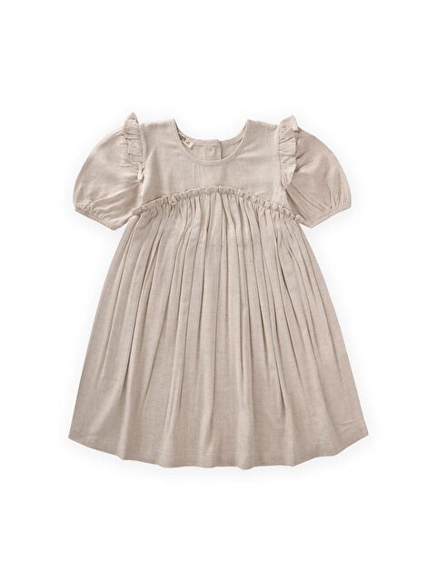 CİGİT Kız Çocuk Fırfır Poplin Elbise - S000424869-19966