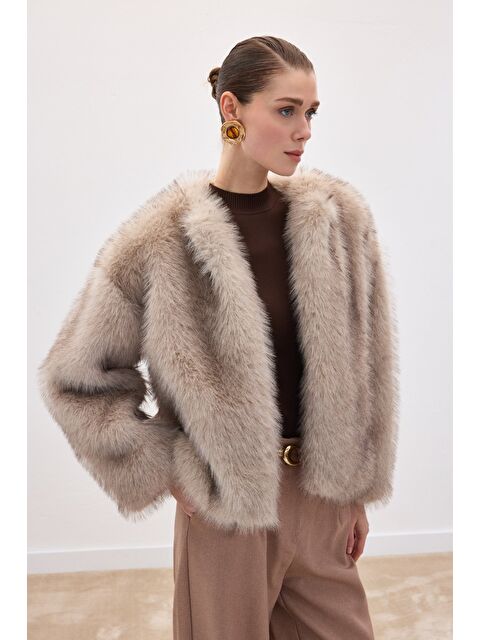 SATEEN Kürk - Taş - S000505879-25636