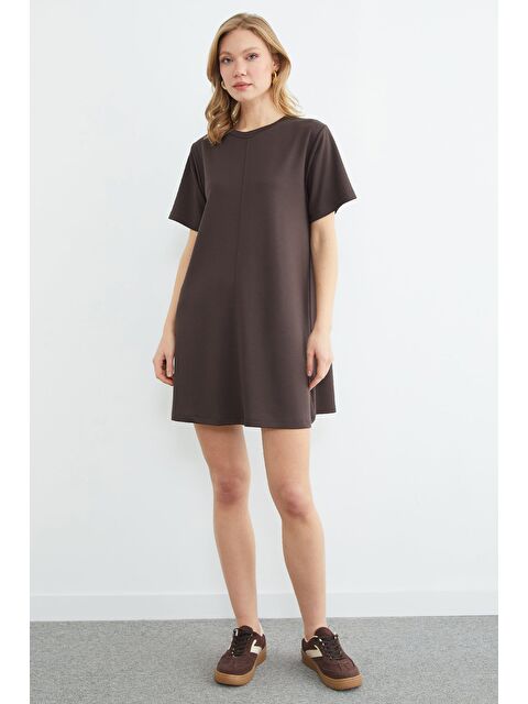 Fullamoda Basic Çimalı Mini Boy Modal Elbise - S000506915-19413