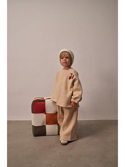 Oh La La Koala For Little Ones Bej Omuz Nakışlı Asimetrik Detaylı Alt Üst Takım - S000487884-19928