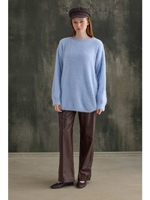 HE-QA Yumuşak Tüylü Kazak Aqua - S000499919-17437