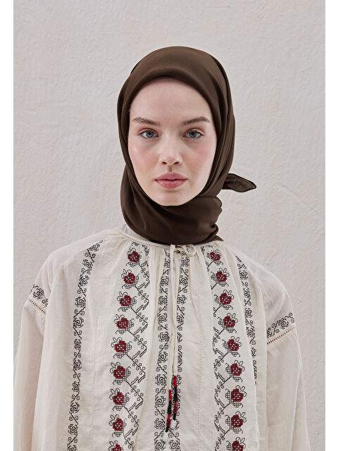 Fresh Scarfs Pamuk İpek Eşarp Acı Kahve - S000423033-28102