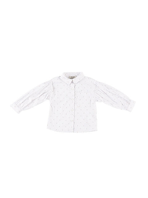 Panço Kız Bebek Desenli Beyaz Gömlek - S000523669-20063