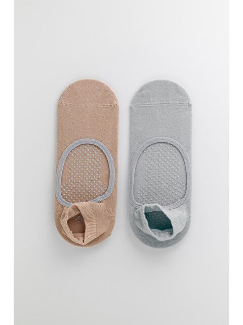 Katia And Bony Kadın 2'Li Asta Yoga / Pilates Step Çorap Bej / Açık Yeşil - S000337970-37220