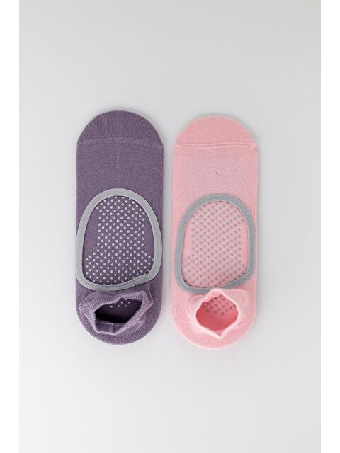 Katia And Bony Kadın 2'Li Asta Yoga / Pilates Step Çorap Açık Pembe / Koyu Lila - S000337970-37393