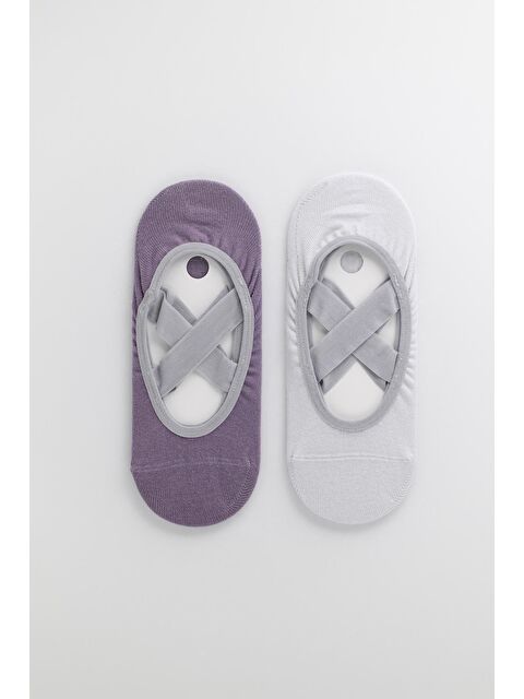 Katia And Bony Kadın 2'Li Asta Yoga / Pilates Çorabı Lila / Açık Mavi - S000337972-5445