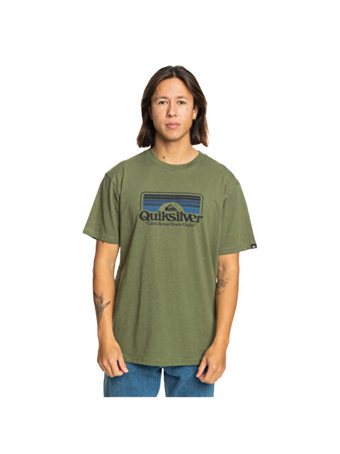 Quiksilver Step Inside Erkek Yeşil Tişört - S000489092-18194