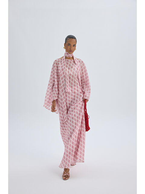 Mai Collection Marlowe Pembe Ekose İkili Takım