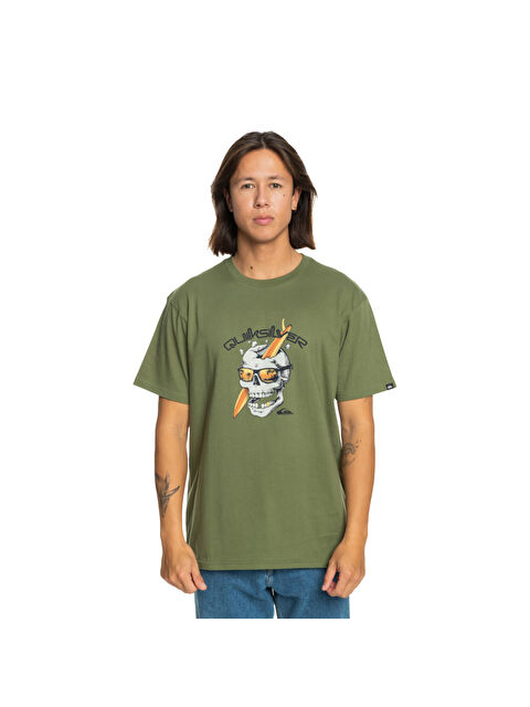 Quiksilver One Last Surf Erkek Yeşil Tişört - S000489093-18194