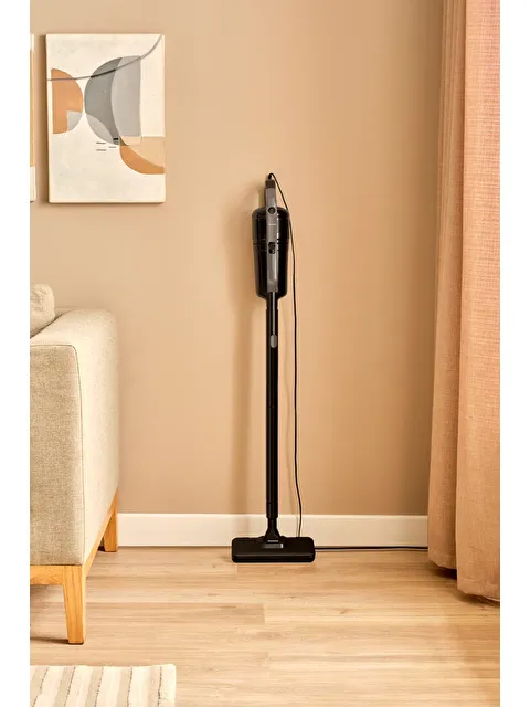 Homend Dustrider 1265H 2 in 1 Kablolu Toz Torbasız Dikey Süpürge Siyah Gri - S000384544-19351