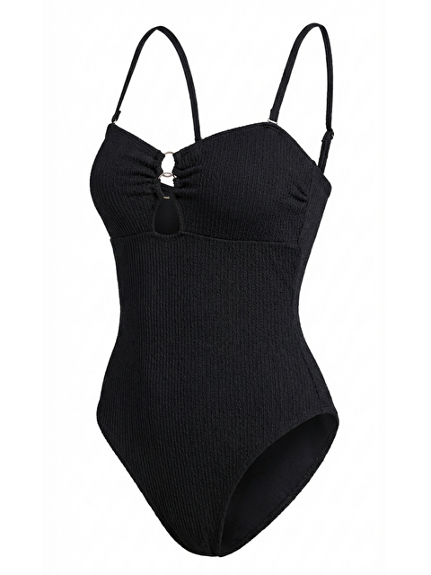 Katia And Bony Kadın Silverline Çapraz Askılı Siyah Mayo