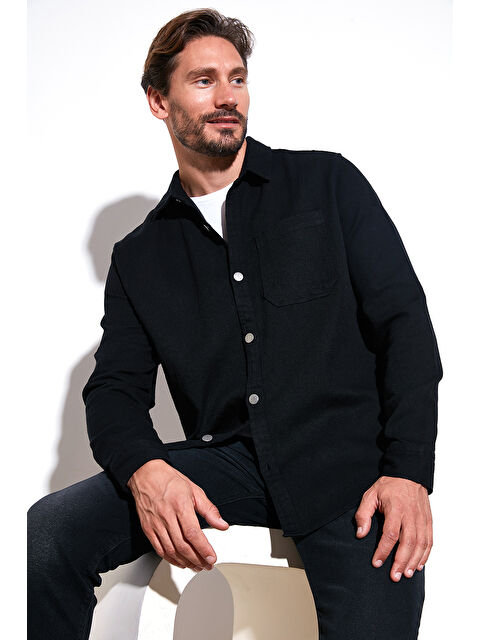 Buratti Pamuklu Tek Cepli Regular Fit %100 Pamuk Gömlek CF25W129140 - S000268585-19351