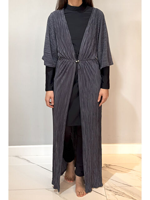 Remsa Mayo Piliseli Kimono Pareo Kaftan Bağlanabilir RPK004 Antrasit - S000386054-29666