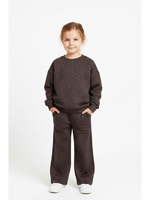 Modanino Kız Çocuk Taş Süslemeli 2 İplik Alt-Üst Takım 4-12 Yaş 12514 - S000510837-19413