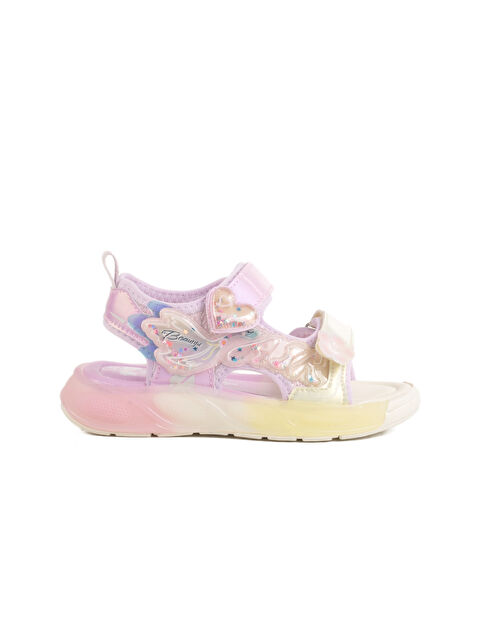 Pepino Lila Cırtlı Işıklı Anatomik Kız Çocuk Sandalet 1946 P - S000381423-17878